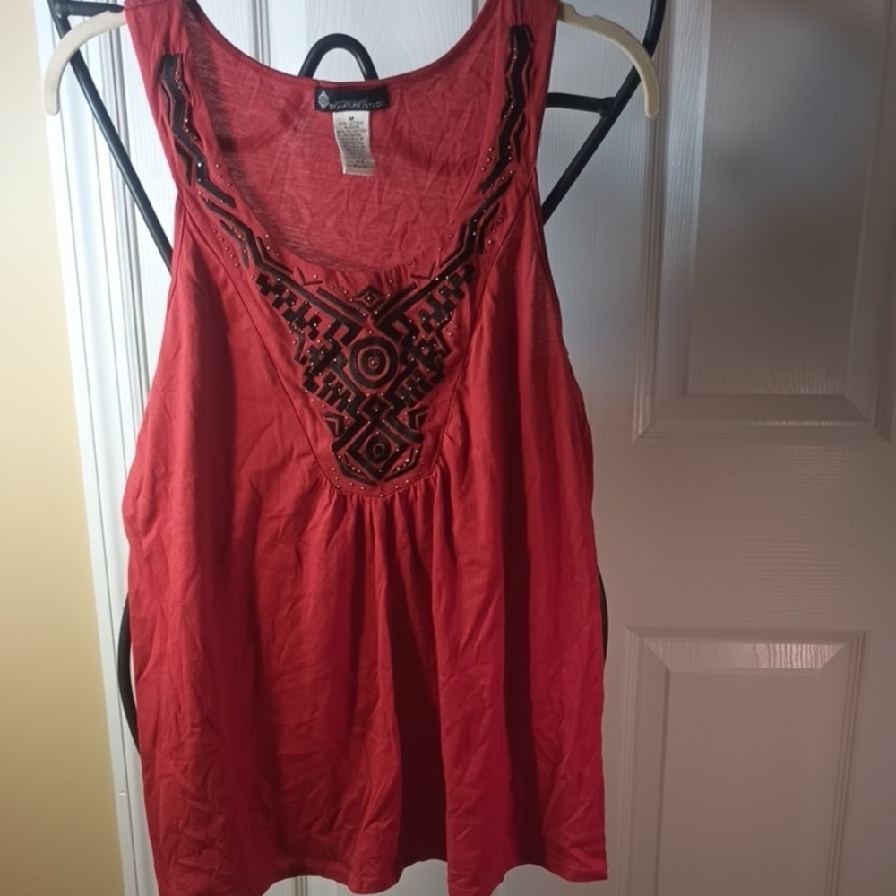 NWOT Embroidered Women's Orange Top M